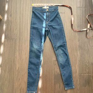 Topshop dark wash denim skinny Joni jeans